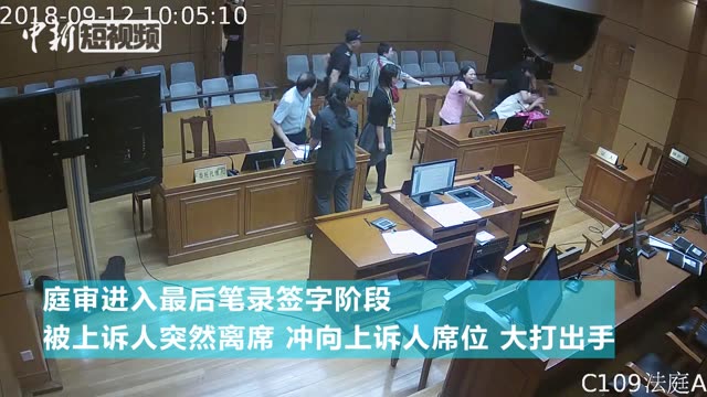 法庭上打架闹事 打人者被判了6个月